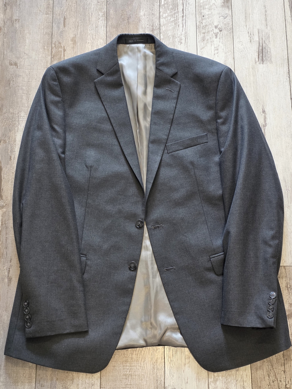 42R Men's Calvin Klein Blazer Solid Gray 2 Button Sport Coat